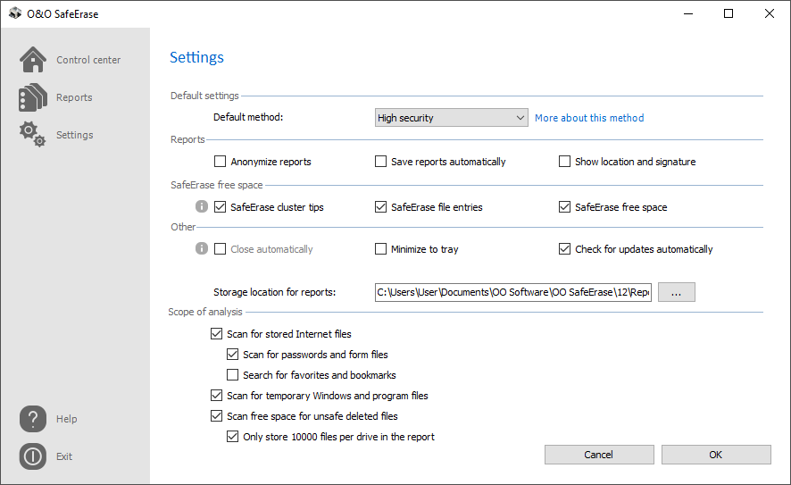 O&O SafeErase 12 securely deletes confidential files